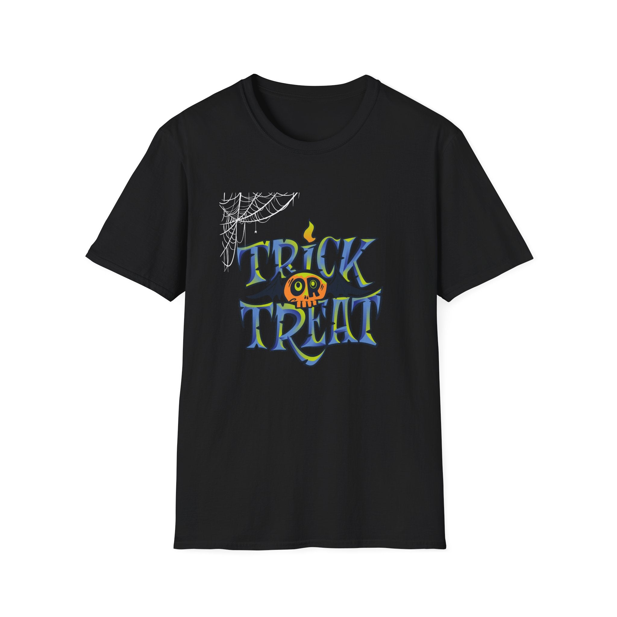 Trick or Treat Halloween Tee — Spooky Candy Pumpkin Graphic T-Shirt - | Funny Spooky Trick or Treat Pumpkin Halloween Tee
