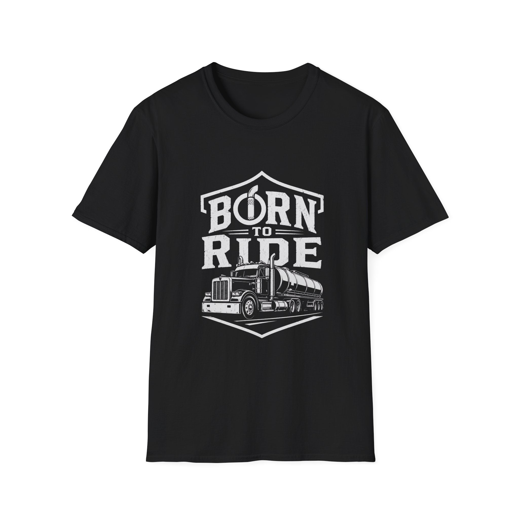 Born to Ride Trucker Graphic Tee — Born to Ride Semi Truck Shirt