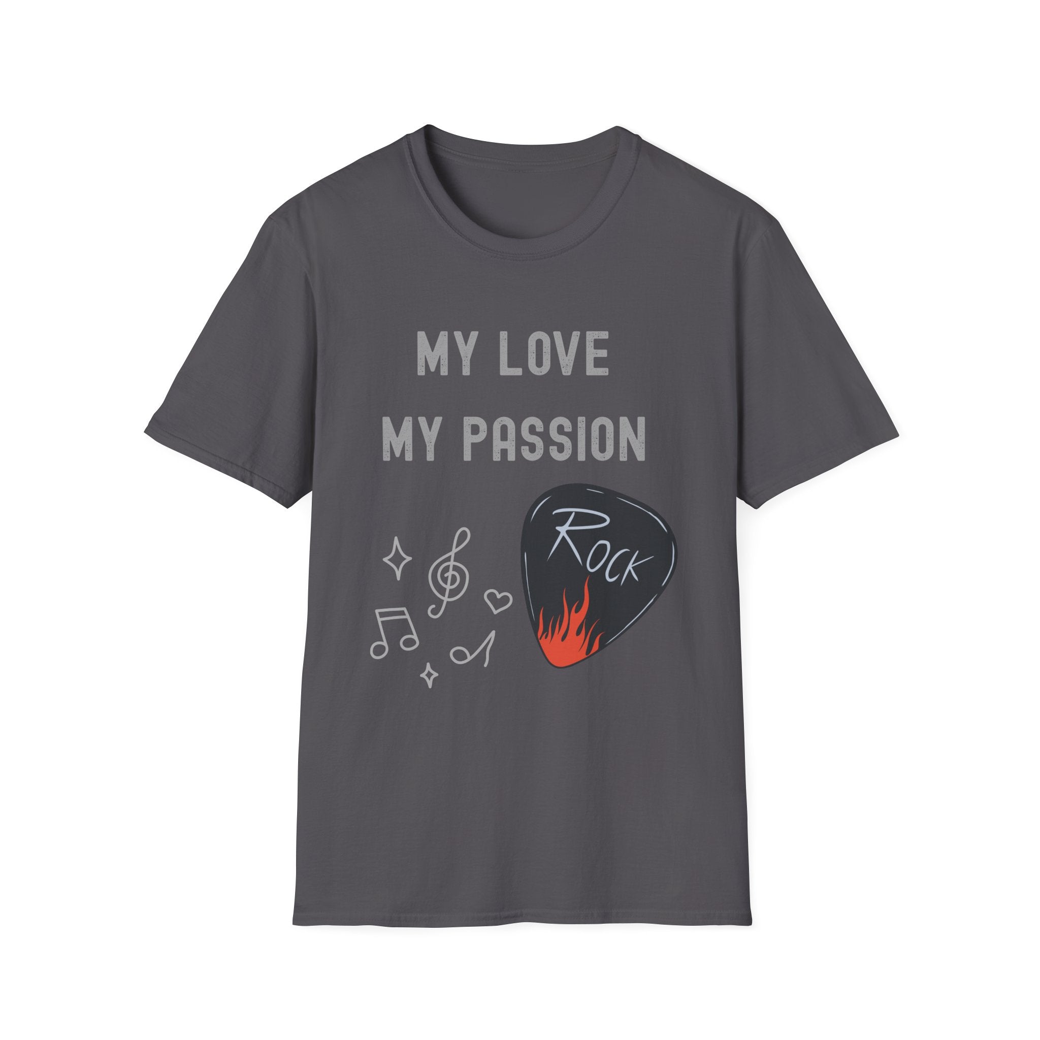 My Love My Passion Rock Guitar Pick Design | Music Lover Graphic   T‑Shirt — "My Love My Passion" Music Tee