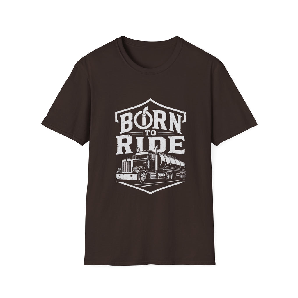 Born to Ride Trucker Graphic Tee — Born to Ride Semi Truck Shirt