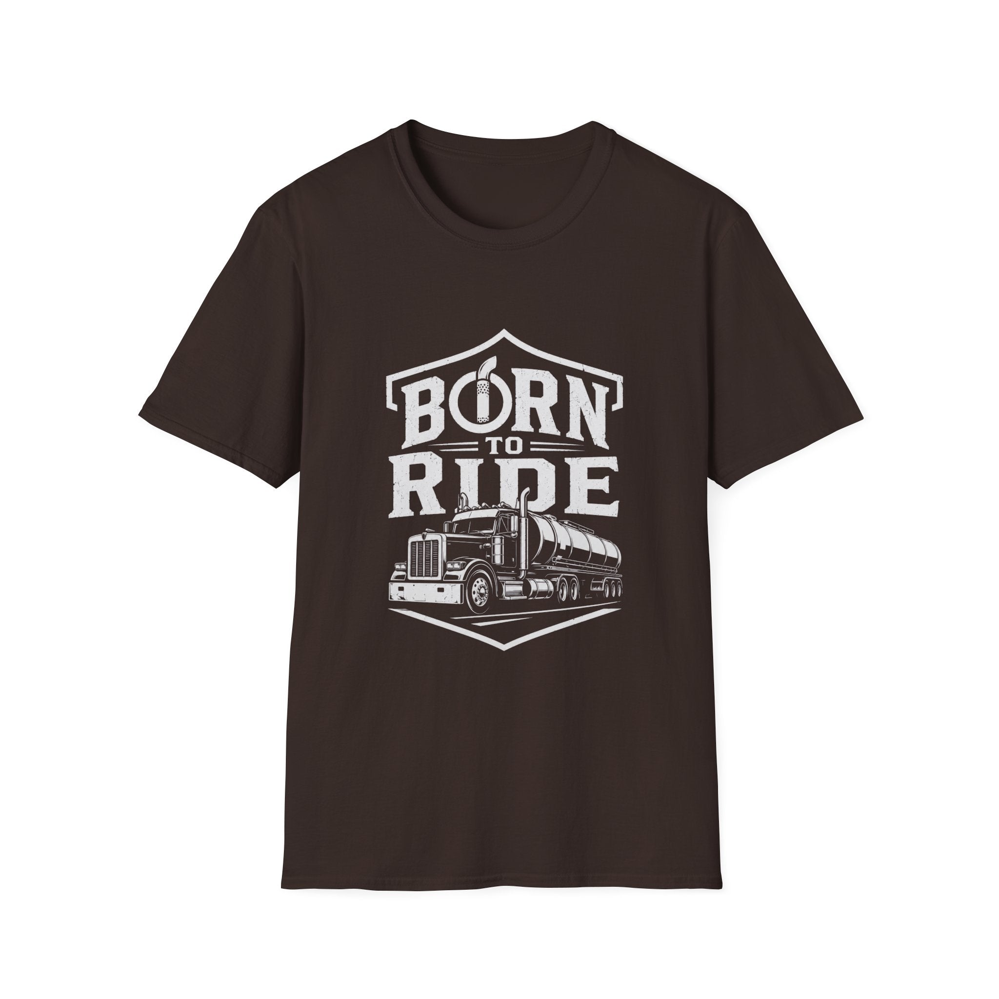 Born to Ride Trucker Graphic Tee — Born to Ride Semi Truck Shirt