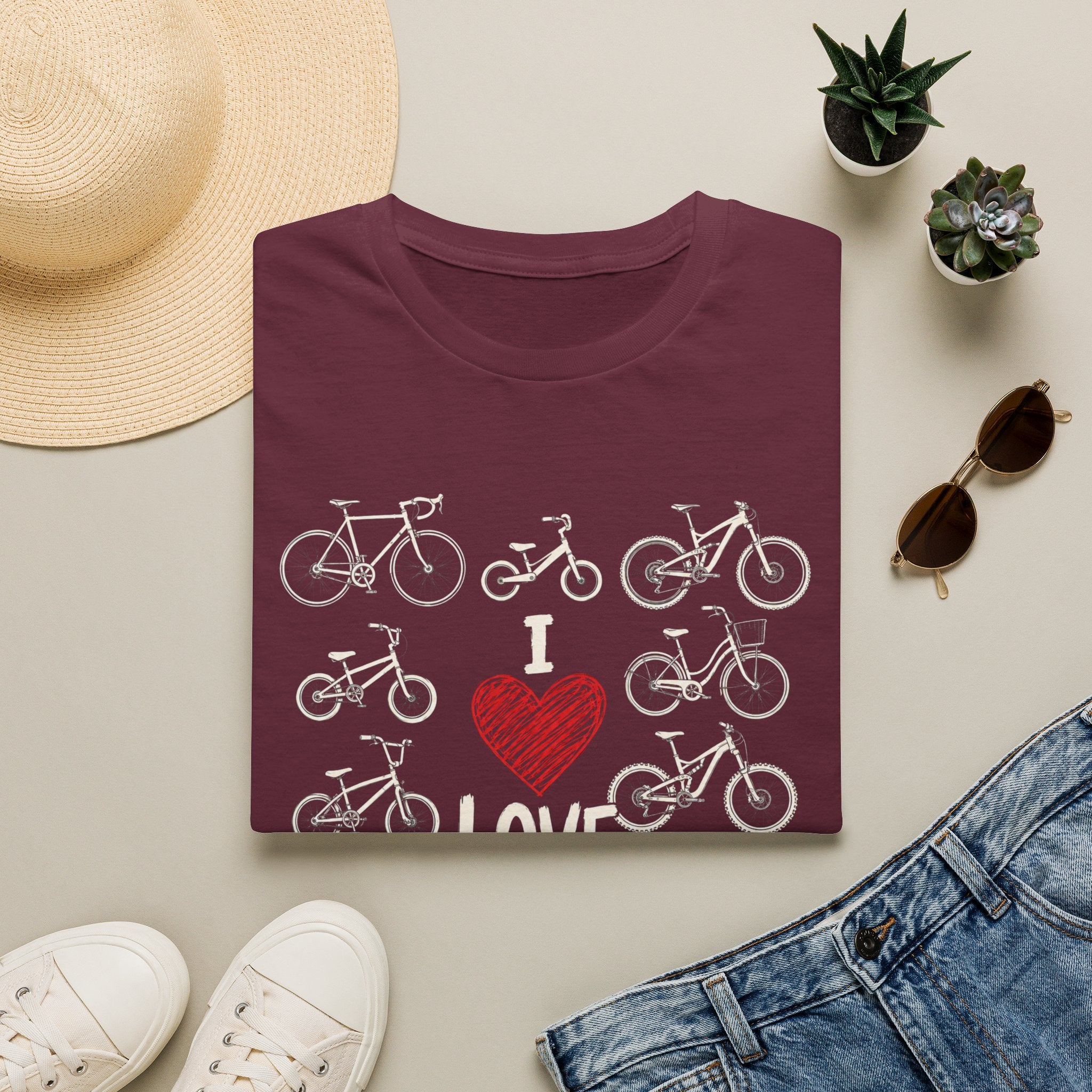 I Love My Bike Bicycle Lover Vintage Cycling Design  — Bicycle Lover Graphic Tee