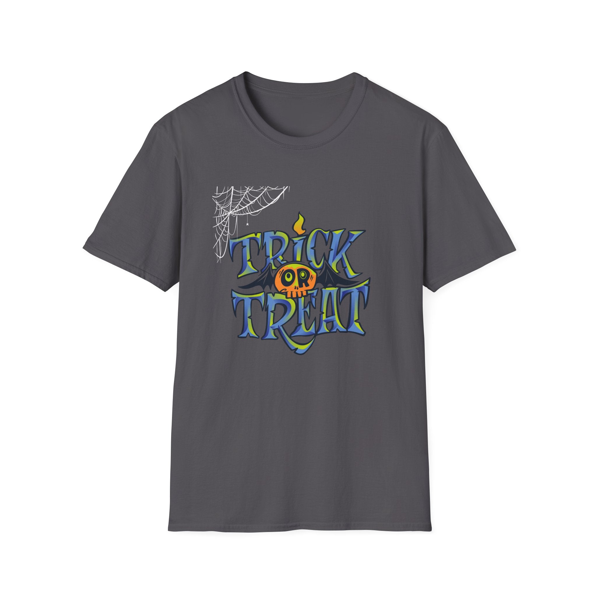 Trick or Treat Halloween Tee — Spooky Candy Pumpkin Graphic T-Shirt - | Funny Spooky Trick or Treat Pumpkin Halloween Tee