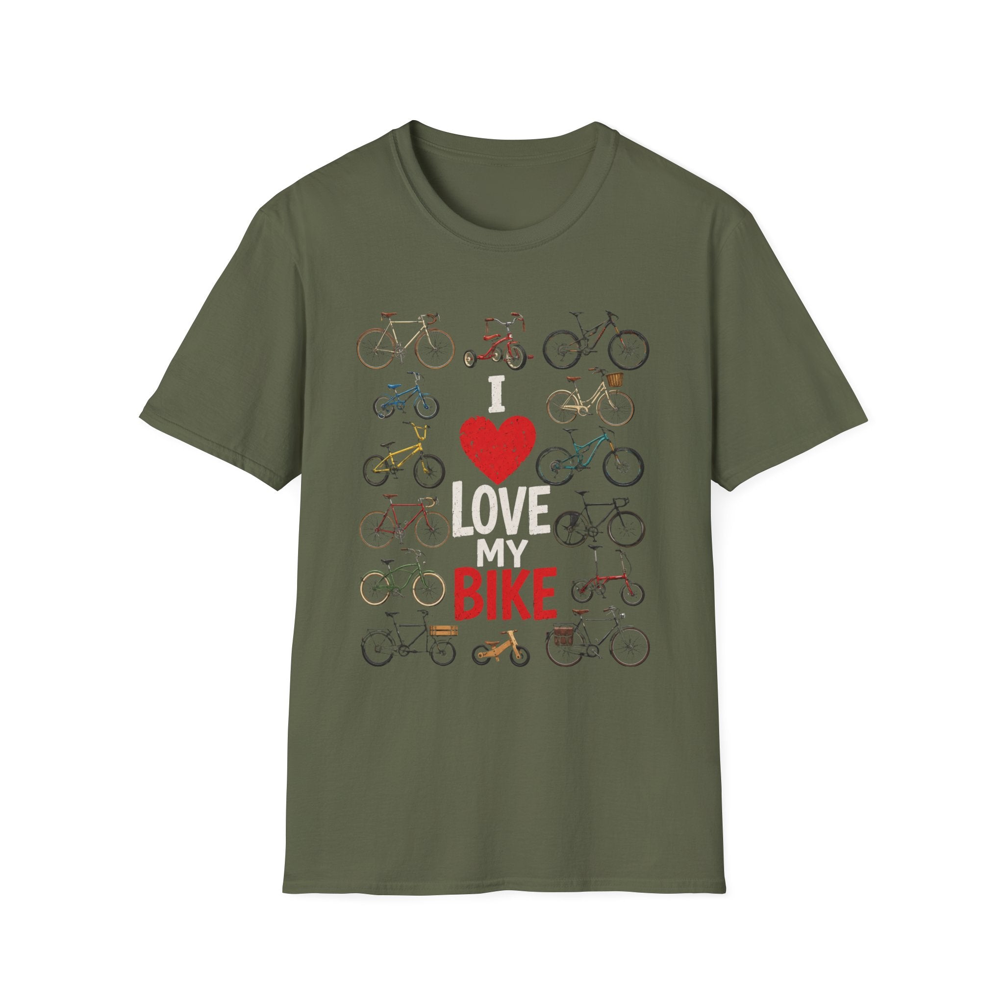 I Love My Bike Vintage Bicycle Lover Cycling Design  — Cute Bicycle Lover Graphic Tee