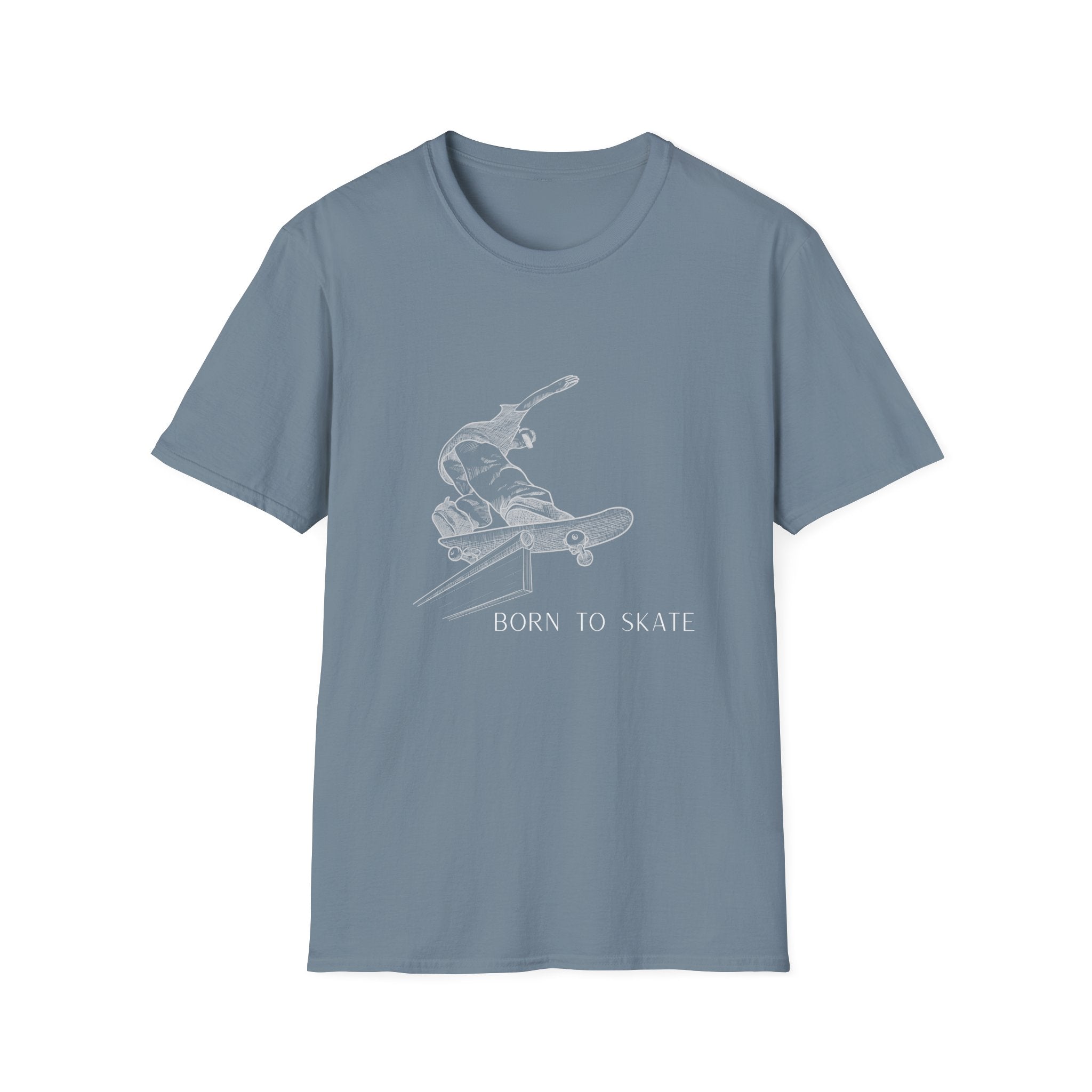 Skateboarder Graphic T-Shirt — "Born to Skate" Retro Skate Tee