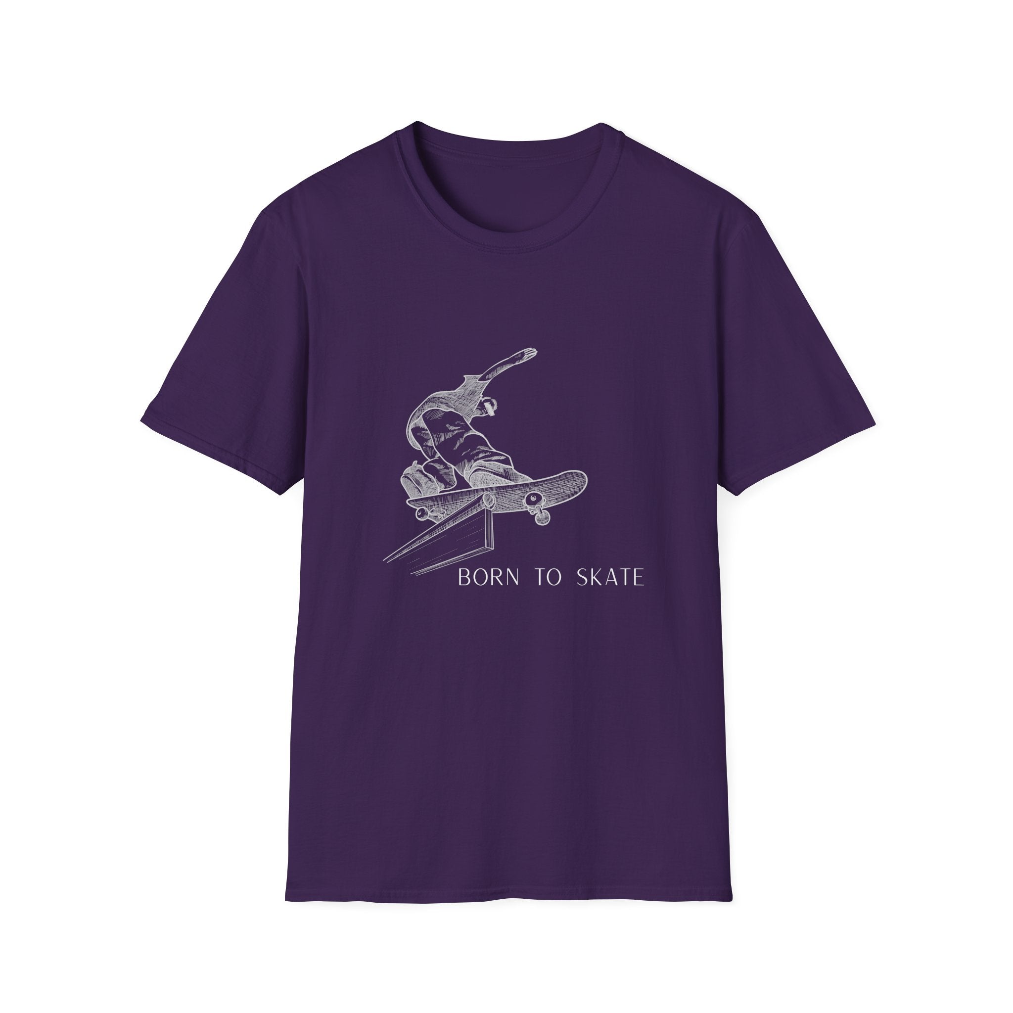 Skateboarder Graphic T-Shirt — "Born to Skate" Retro Skate Tee