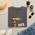 'Over the Horizon' Lighthouse Stack of Books Graphic Tee – Reading Lights the Way