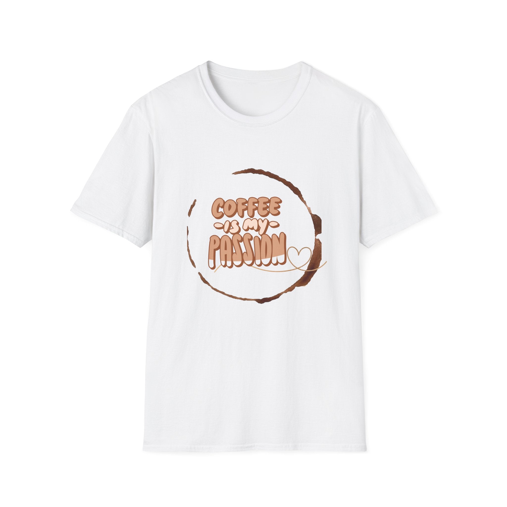Coffee Is My Passion T-Shirt — Retro Coffee Stain Graphic Tee for Coffee Lovers