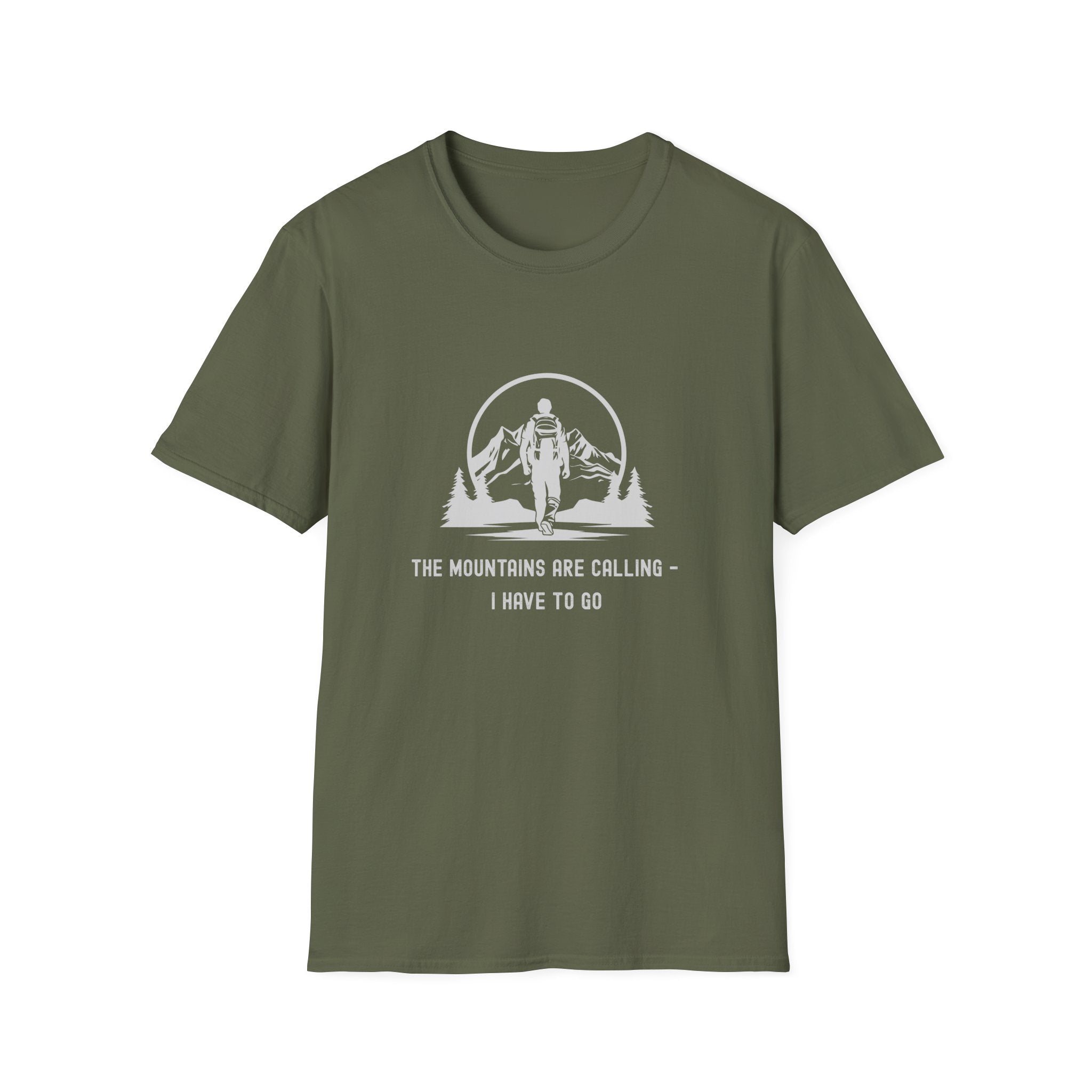 Astronaut Hiking T-Shirt — “The Mountains Are Calling” Adventure Tee