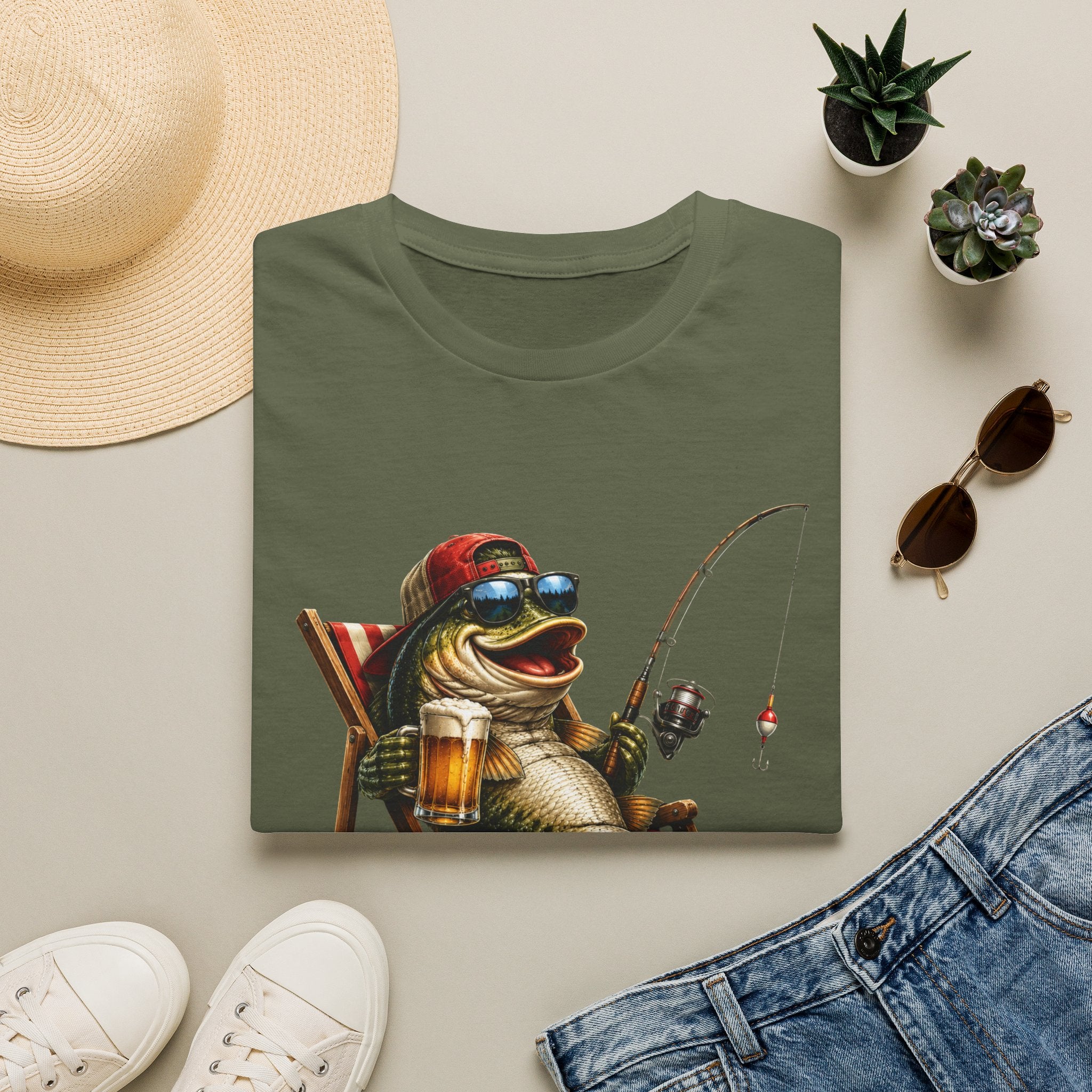 Fishing Frog T‑Shirt — "Plans for the Weekend?" Relaxed Weekend Fishing Tee