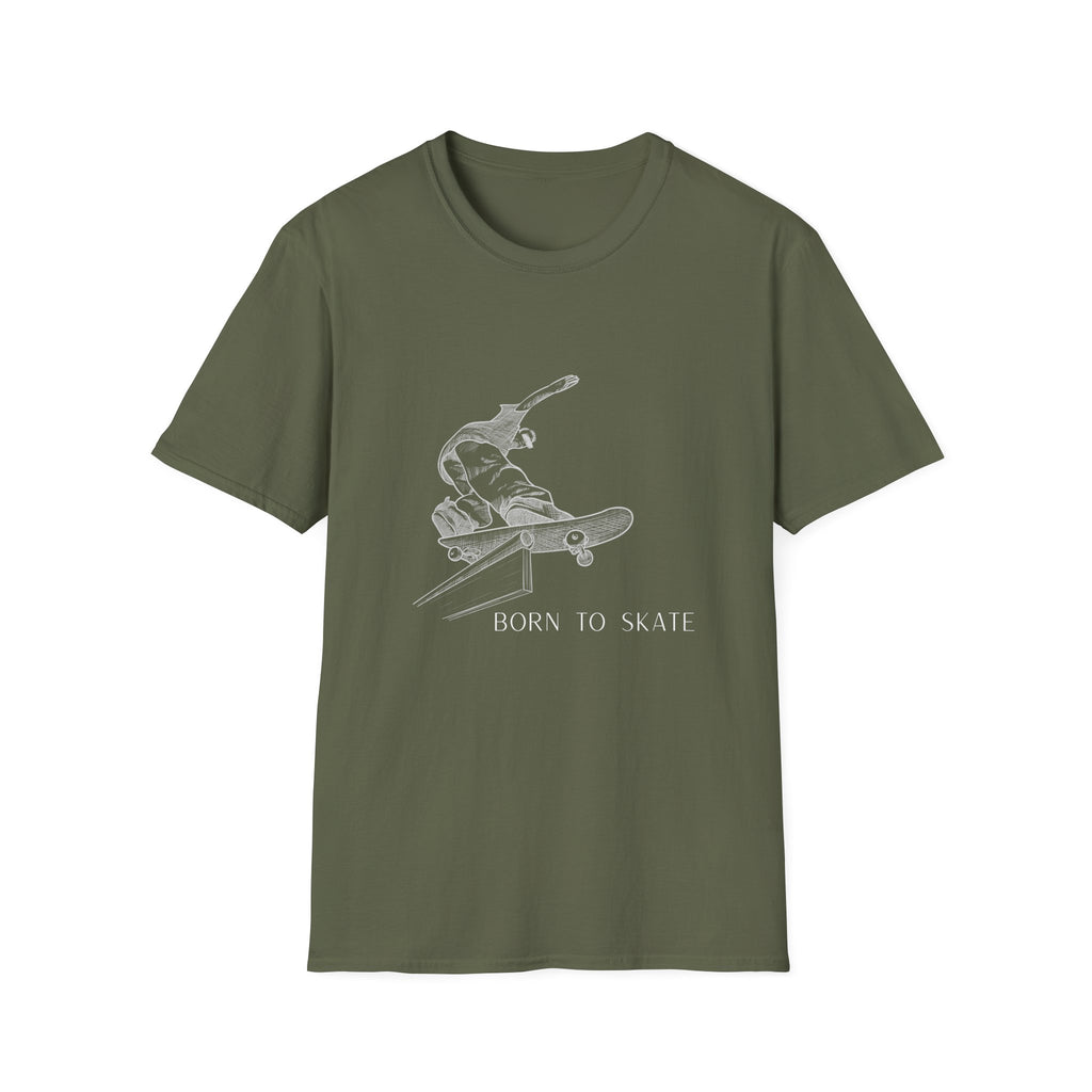 Skateboarder Graphic T-Shirt — "Born to Skate" Retro Skate Tee
