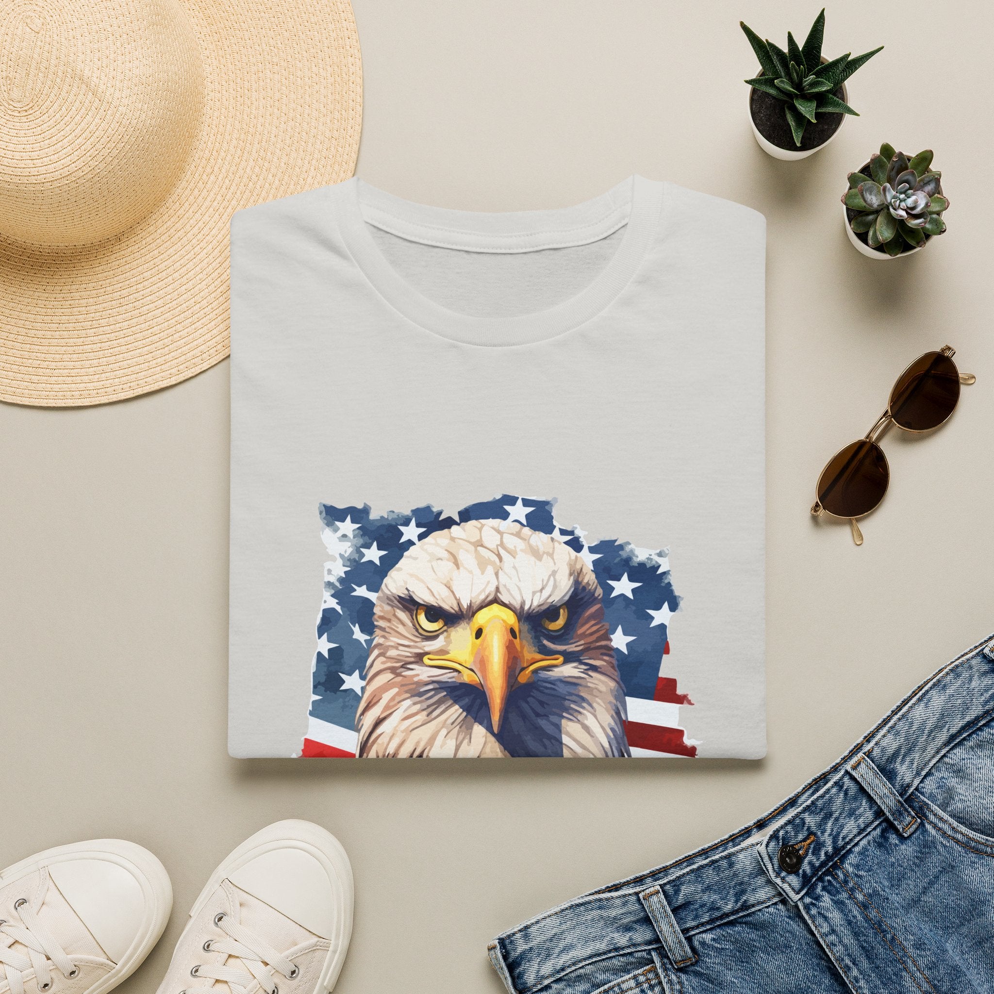 American Eagle T-Shirt – Patriotic 4th of July Flag Tee